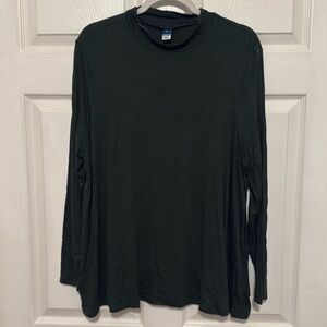 Dark green long sleeve mock neck Old Navy luxe tee